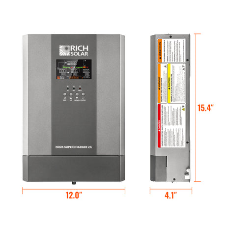 NOVA SUPERCHARGER 2K | 2000W 12V Pure Sine Wave Inverter Charger - RICH SOLAR