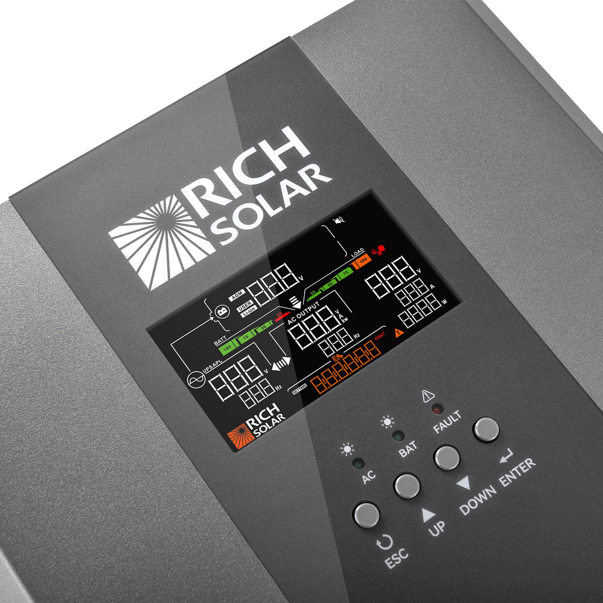 NOVA SUPERCHARGER 2K | 2000W 12V Pure Sine Wave Inverter Charger with Built-in Transfer Switch - RICH SOLAR