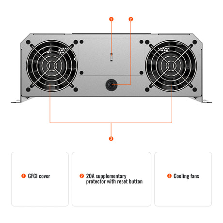 NOVA SUPERCHARGER 2K | 2000W 12V Pure Sine Wave Inverter Charger with Built-in Transfer Switch - RICH SOLAR