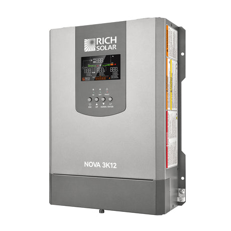 NOVA 3K12 | 3000W 12V Pure Sine Wave Inverter with Built-in Transfer Switch | UL458 Certified for RVs, Campers, Trailers, Vans - RICH SOLAR