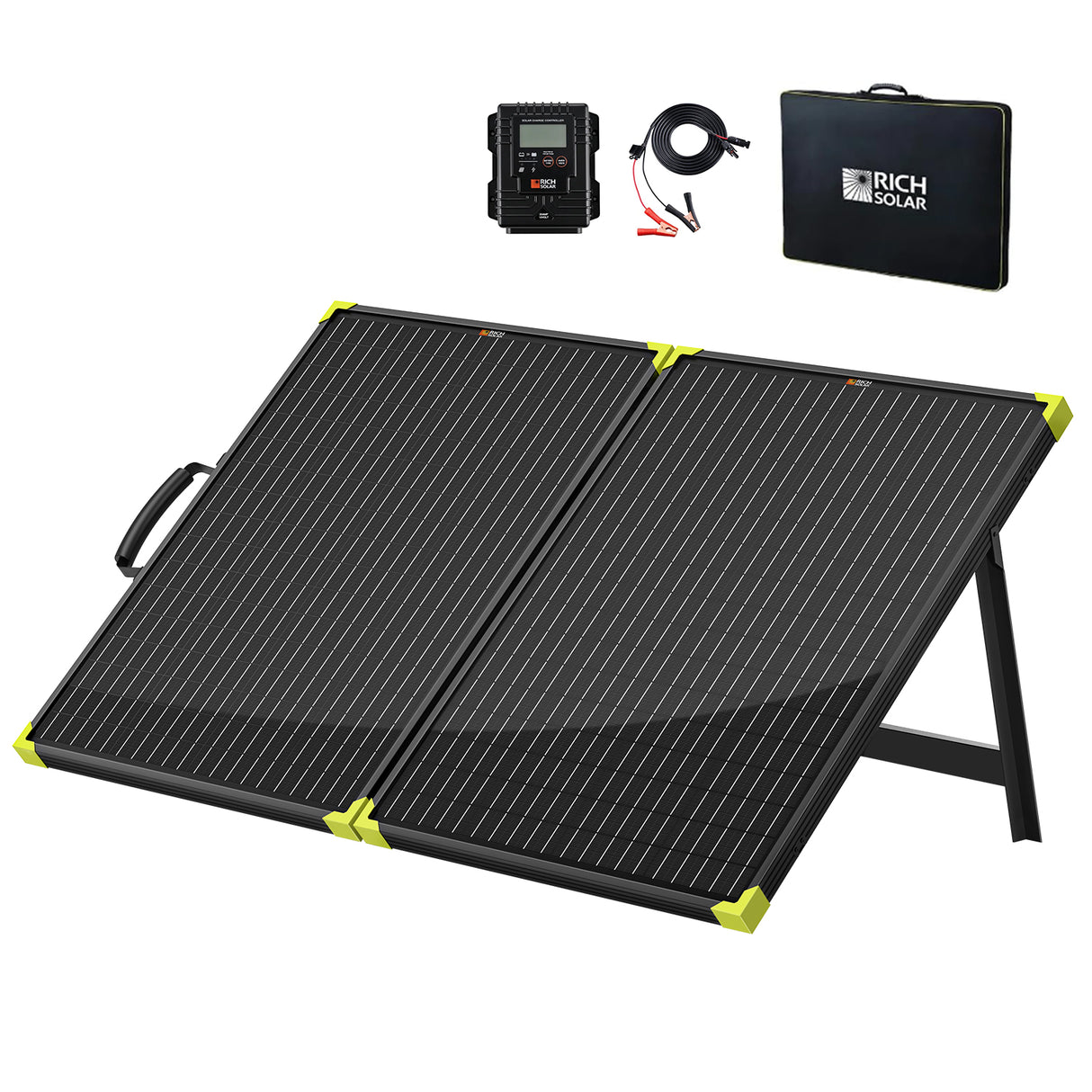 MEGA 200 Portable Briefcase Solar Panel | 200 Watt Portable Solar Panel | Powerful 12V Portable Solar Panel for Generators, Power Stations, Campers | High Efficiency | BACKORDER