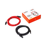 10 Gauge Solar Panel Extension Cable with Male and Female Solar Connector Ends | Pair of 10AWG Red and Black Extension Wire with Connectors on Both Ends | Choose Cable Length: 10ft, 15ft, 20ft, 30ft, 50ft, 75ft, 100ft
