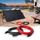 10 Gauge Solar Panel Extension Cable with Male and Female Solar Connector Ends | Pair of 10AWG Red and Black Extension Wire with Connectors on Both Ends | Choose Cable Length: 10ft, 15ft, 20ft, 30ft, 50ft, 75ft, 100ft