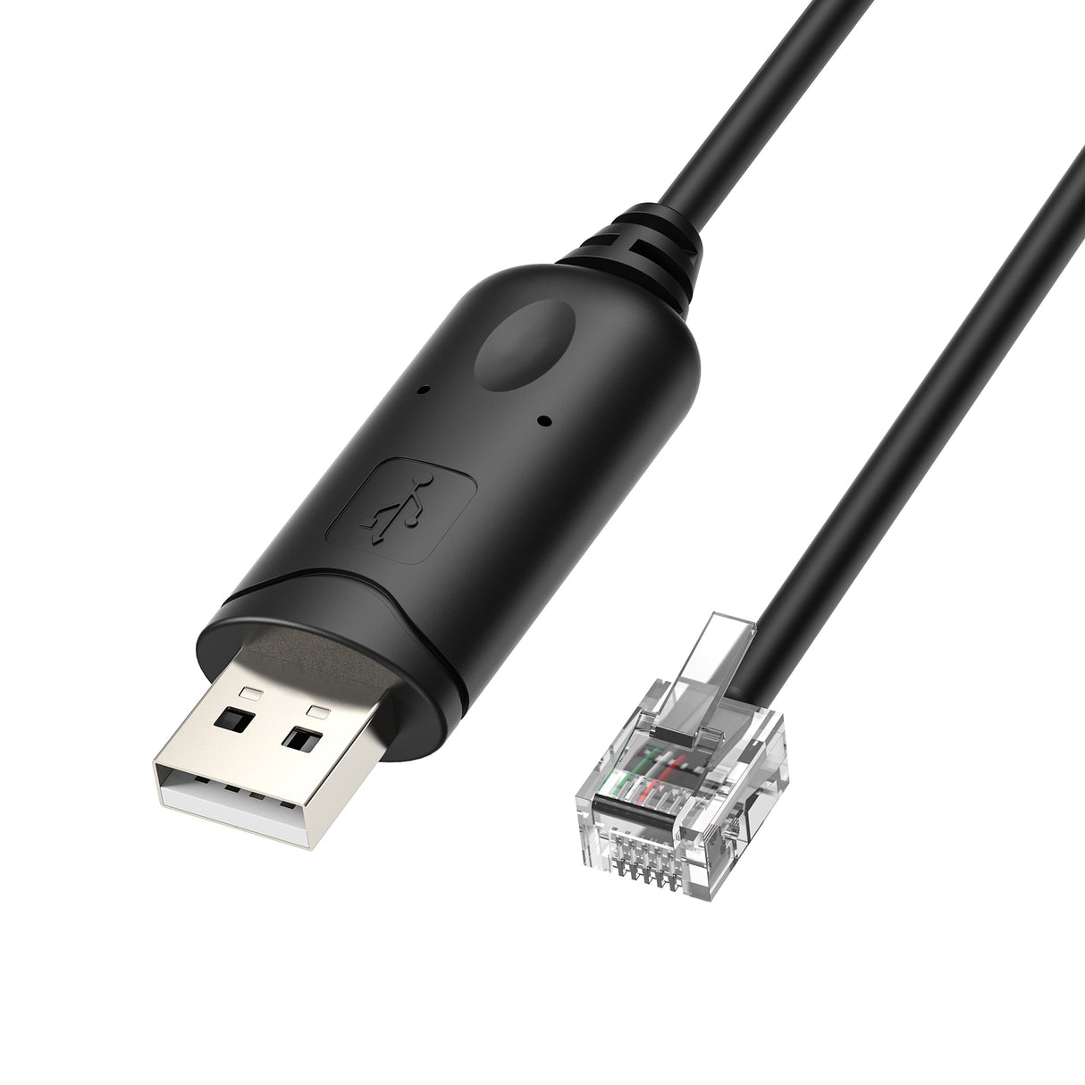 USB to RJ12 (6-Pin) Communication Cable for Battery Firmware Updates and Inverter Integration