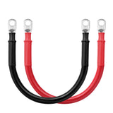 2 Gauge 5/16” Battery Cables | Pair of 2AWG Red and Black Pure Copper Inverter Battery Cables with 5/16” Lugs | Choose Cable Length: 1ft, 1.5ft, 2ft, 3ft, 4ft, 5ft, 6ft, 8ft, 10ft