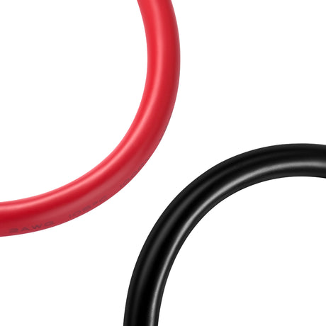 2 Gauge 5/16” Battery Cables | Pair of 2AWG Red and Black Pure Copper Inverter Battery Cables with 5/16” Lugs | Choose Cable Length: 1ft, 1.5ft, 2ft, 3ft, 4ft, 5ft, 6ft, 8ft, 10ft - RICH SOLAR