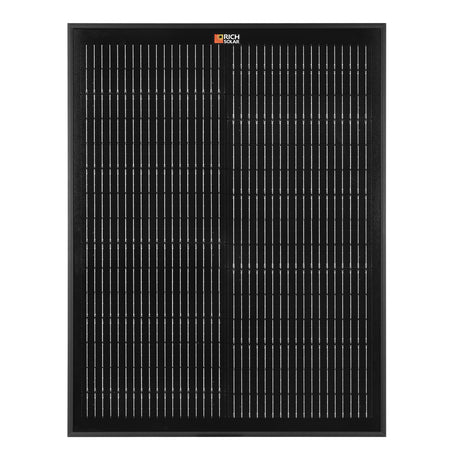 MEGA 50 ONYX| 50 Watt Solar Panel | Compact 12V Off-Grid Solar Panel for Boats, Vans, Trailers | 25-Year Output Warranty - RICH SOLAR