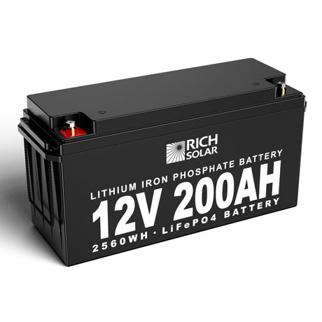 12V 200Ah LiFePO4 Lithium Iron Phosphate Battery - RICH SOLAR