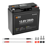 12V 20Ah LiFePO₄ Battery | 256Wh Lithium Battery, 3,000+ Cycles | for RV, Solar, Off-Grid, Marine & Backup - RICH SOLAR