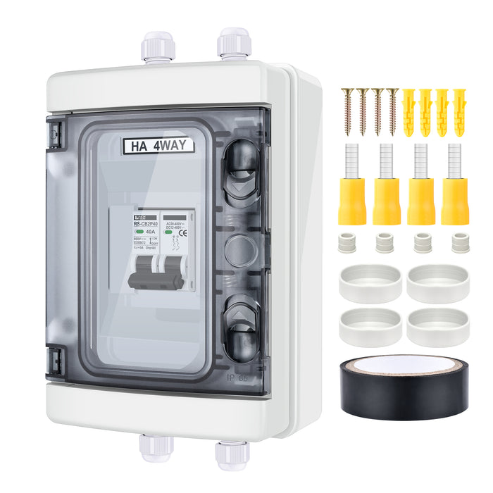 Rich Solar RS-CB2P40 40A 2 pole outdoor circuit breaker box
