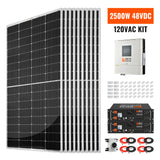 2500W 48VDC-120VAC Solar Kit