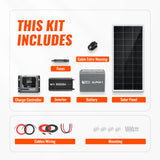 Complete 200W Solar Kit with Battery & Inverter | Off-Grid Solar Power System for RVs, Vans, Cabins & Backup Power | Complete Energy Solution - RICH SOLAR