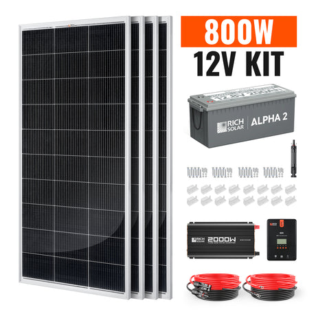 800 Watt Complete Solar Kit - RICH SOLAR