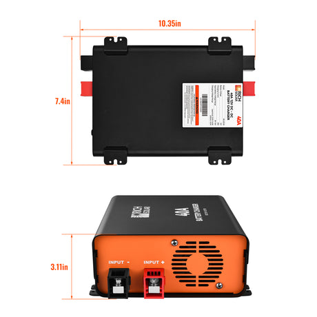 12V 40A DC-DC Battery Charger for RVs, Vans, Boats & Off-Grid Systems | Lithium & Lead-Acid - RICH SOLAR