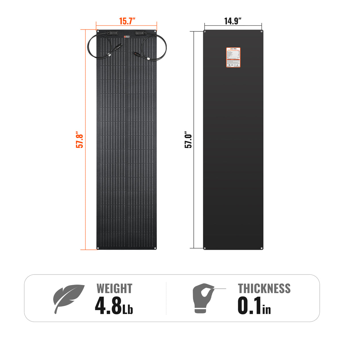 MEGA 100 FLEX | 100W 12V Flexible Solar Panel | Ultra-Lightweight for RV, Marine, Off-Grid & Overland - RICH SOLAR