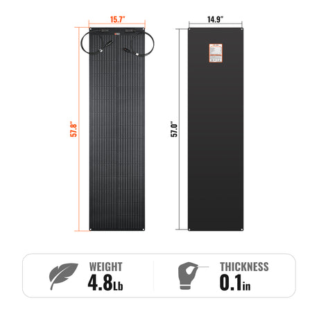 MEGA 100 FLEX | 100W 12V Flexible Solar Panel | Ultra-Lightweight for RV, Marine, Off-Grid & Overland - RICH SOLAR