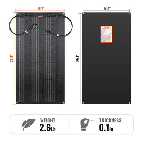 MEGA 50 FLEX | 50W 12V Flexible Solar Panel | Ultra-Lightweight, IP68 Junction Box, for RV, Marine, Off-Grid & Overland - RICH SOLAR