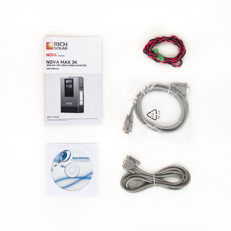 NOVA MAX 3K | 24V 3000W Off-Grid Hybrid Inverter | Pure Sine Wave Power for RVs, Campers, Vans, Trailers, Boats & Off-Grid Systems - RICH SOLAR