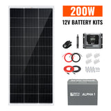 200W Solar Kit with Battery | Solar + Energy Storage Kit for RVs, Vans & Off-Grid Applications | Expandable Solar Power - RICH SOLAR