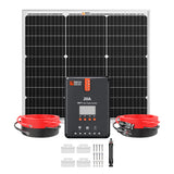 50 Watt Solar Kit | Includes 50W Solar Panel + 20A MPPT Solar Controller + Wires and Brackets | DIY Complete Solar Kit without Batteries