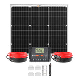 50 Watt Solar Kit | Includes 50W Solar Panel + 30A PWM Solar Controller + Wires and Brackets | DIY Complete Solar Kit without Batteries - RICH SOLAR