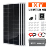800W Solar Kit with Battery | Solar + Energy Storage Kit for RVs, Vans & Off-Grid Applications | Expandable Solar Power - RICH SOLAR