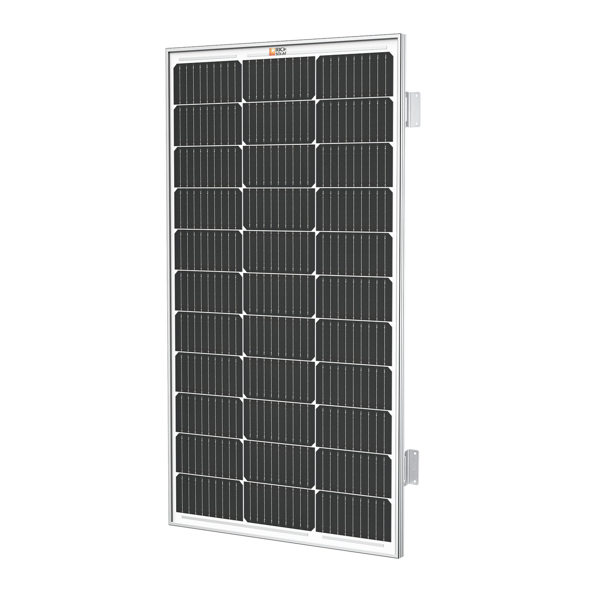 MEGA 100 WITH 3/4" Z BRACKETS | 12V 100W Solar Panel for RV, Boat, Cabins | 22.6% Efficiency, 25-Year Warranty | Pallet Orders Only (44PCS) - RICH SOLAR