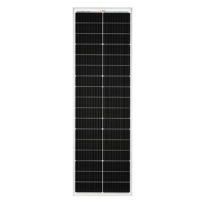 Rich Solar MEGA 100 SLIM junction box and IP67 MC4 connector detail