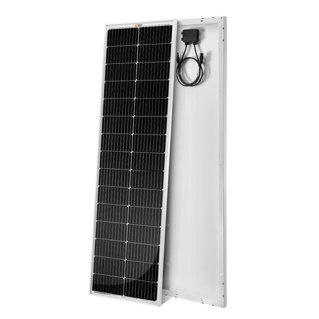 MEGA 100 SLIM SLX | 100 Watt Slim Solar Panel | Compact 12V Off-Grid Narrow Solar Panel for Campers, Overlanders, Boats | 25-Year Output Warranty | UL Certified - RICH SOLAR