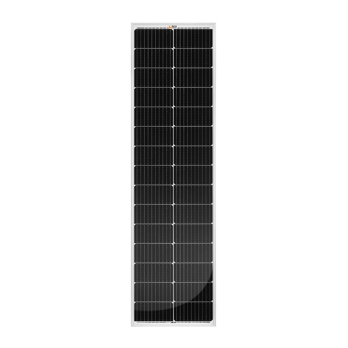 MEGA 100 SLIM 2025 | 100 Watt Slim Solar Panel | Compact 12V Off-Grid Narrow Solar Panel for Campers, Overlanders, Boats | 25-Year Output Warranty | UL Certified
