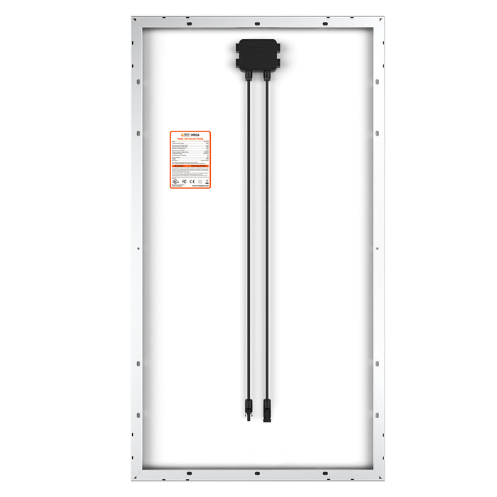 Rich Solar MEGA 100 junction box and IP67 MC4 connector detail
