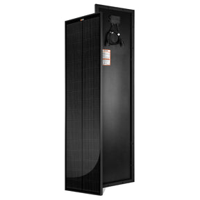 MEGA 130 SLIM ONYX | 130 Watt Slim Solar Panel | Compact 12V Narrow Panel for Vans, Campers, Boats  | 25-Year Output Warranty - RICH SOLAR