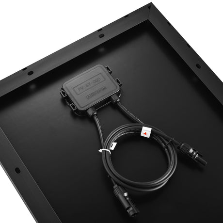 MEGA 130 SLIM ONYX | 130 Watt Slim Solar Panel | Compact 12V Narrow Panel for Vans, Campers, Boats  | 25-Year Output Warranty - RICH SOLAR