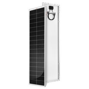 MEGA 130 SLIM | 130 Watt Slim Solar Panel | Compact 12V Narrow Panel for Vans, Campers, Boats  | UL Certified - RICH SOLAR