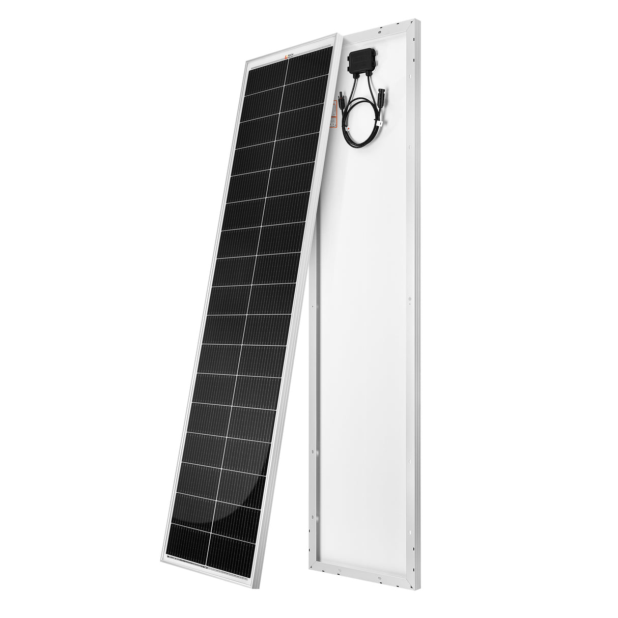 MEGA 130 SLIM | 130 Watt Slim Solar Panel | Compact 12V Narrow Panel for Vans, Campers, Boats  | UL Certified BACKORDER