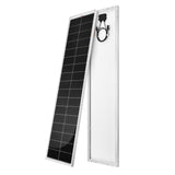 MEGA 130 SLIM | 130 Watt Slim Solar Panel | Compact 12V Narrow Panel for Vans, Campers, Boats  | UL Certified BACKORDER