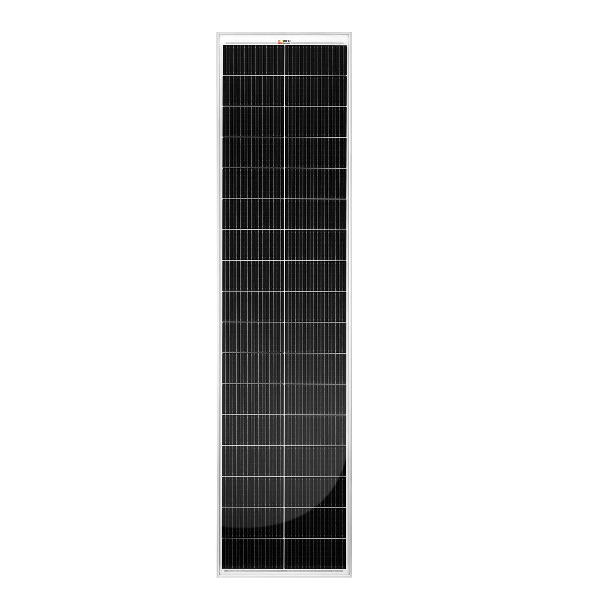 MEGA 130 SLIM | 130 Watt Slim Solar Panel | Compact 12V Narrow Panel for Vans, Campers, Boats  | UL Certified BACKORDER