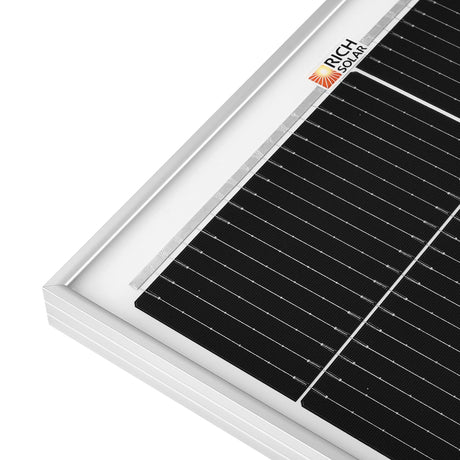 MEGA 130 SLIM | 130 Watt Slim Solar Panel | Compact 12V Narrow Panel for Vans, Campers, Boats  | UL Certified - RICH SOLAR