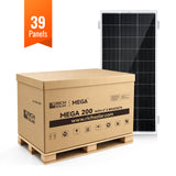 MEGA 200 WITH 2" BRACKETS | 12V 200W Solar Panel for RV, Boat, Cabins | 24.8% Efficiency, 25-Year Warranty |  Pallet Orders Only (26/39 PCS) - RICH SOLAR