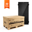 MEGA 200  ONYX WITH 3/4" Z BRACKETS | 12V 200W Solar Panel for RV, Boat, Cabins | 25.3% Efficiency, 25-Year Warranty | Pallet Orders Only (22/44/66 PCS) - RICH SOLAR
