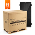 MEGA 200  ONYX WITH 3/4" Z BRACKETS | 12V 200W Solar Panel for RV, Boat, Cabins | 25.3% Efficiency, 25-Year Warranty | Pallet Orders Only (22/44/66 PCS) - RICH SOLAR