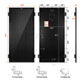 MEGA 200  ONYX WITH 3/4" Z BRACKETS | 12V 200W Solar Panel for RV, Boat, Cabins | 25.3% Efficiency, 25-Year Warranty | Pallet Orders Only (22/44/66 PCS) - RICH SOLAR