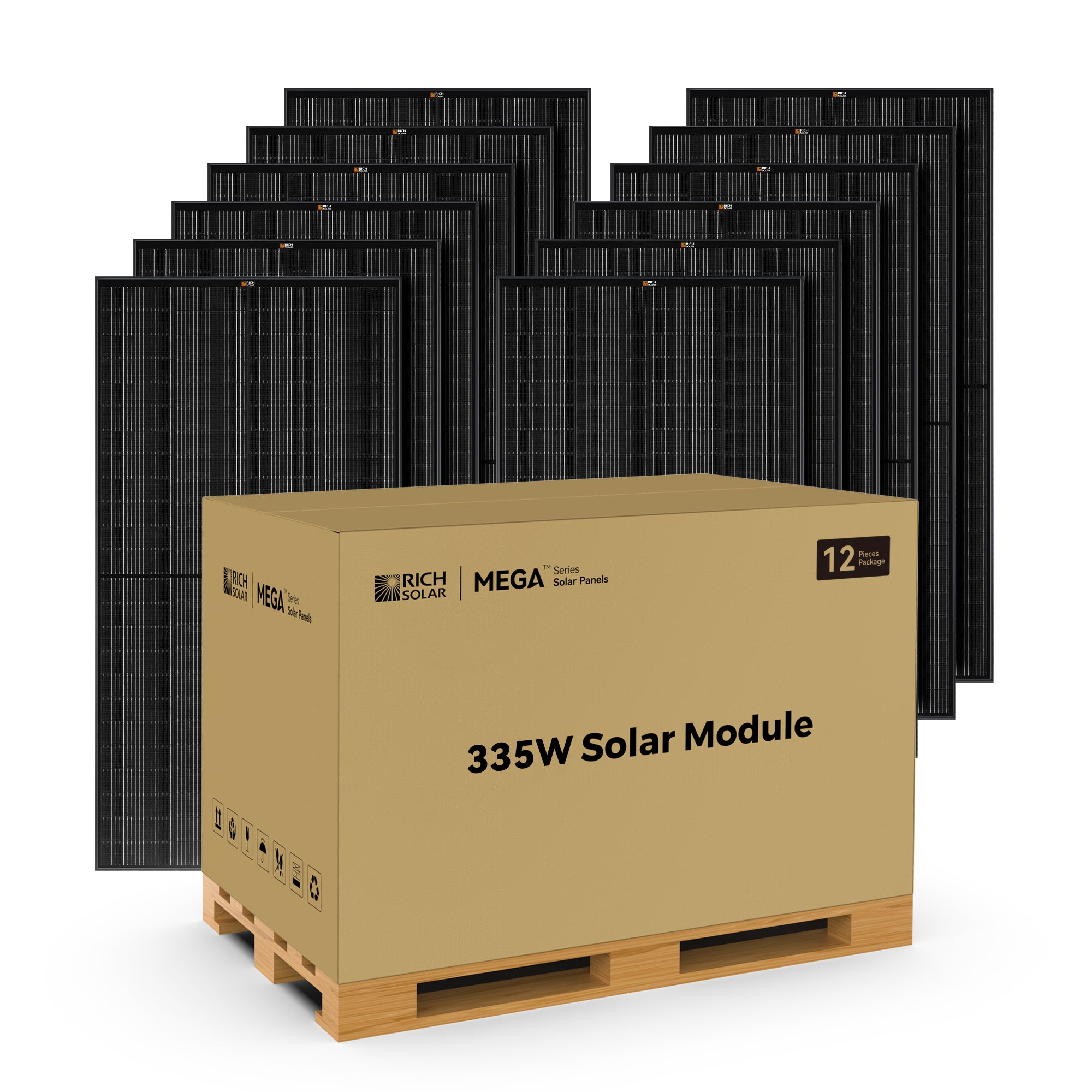 MEGA 335 PRO | 335 Watt Solar Panel | Premium Grid-tie or Off-grid Solar Panel for Residential, Commercial, Agriculture | 25-Year Output Warranty | UL Certified - RICH SOLAR