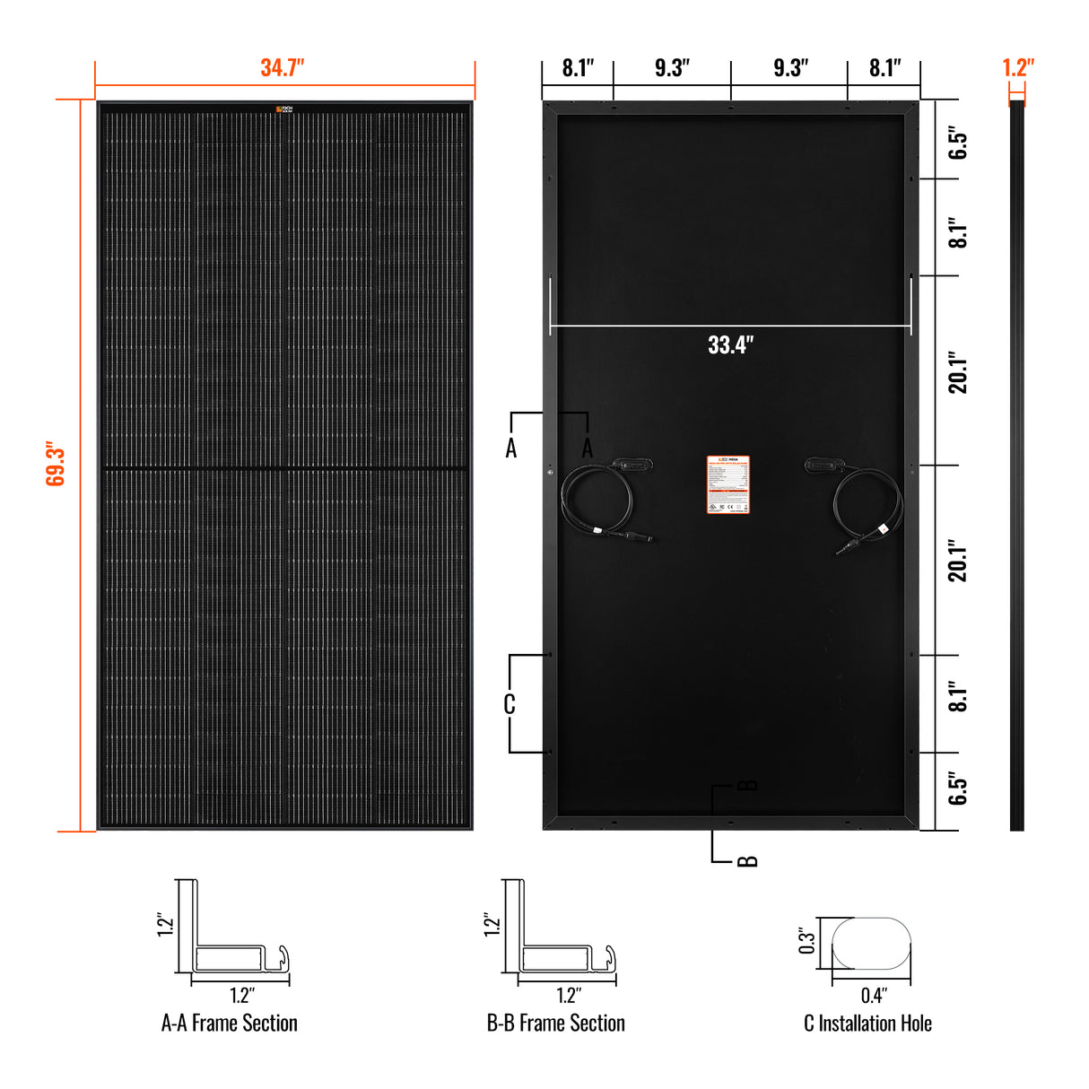 MEGA 335 PRO | 335 Watt Solar Panel | Premium Grid-tie or Off-grid Solar Panel for Residential, Commercial, Agriculture | 25-Year Output Warranty | UL Certified - RICH SOLAR