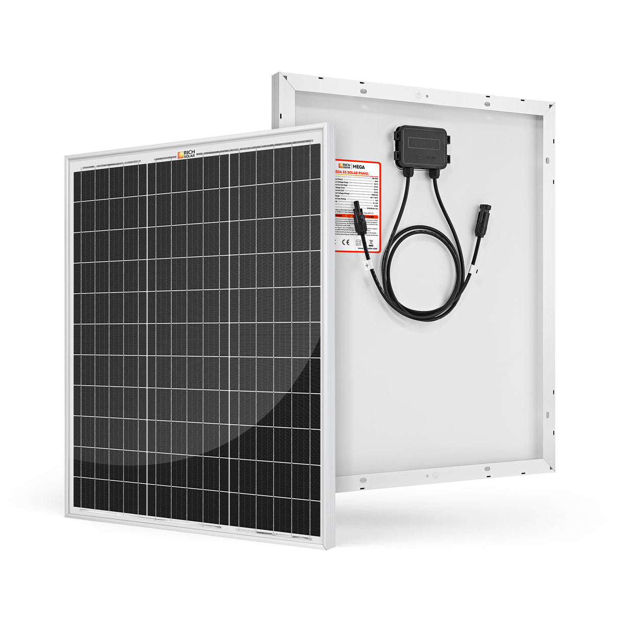 MEGA 55 | 55 Watt Solar Panel | Compact 12V Off-Grid Solar Panel for Boats, Vans, Trailers | 25-Year Output Warranty | UL Certified - RICH SOLAR