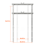 Dual-Panel Adjustable Solar Pole Mount Bracket Kit | 36.6 in Crossbar | 25°–90° Tilt | Supports 100–250W Solar Panels | Fits Poles Up to 5 in