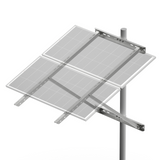 Dual-Panel Adjustable Solar Pole Mount Bracket Kit | 36.6 in Crossbar | 25°–90° Tilt | Supports 100–250W Solar Panels | Fits Poles Up to 5 in