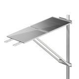 Dual-Panel Adjustable Solar Pole Mount Bracket Kit | 36.6 in Crossbar | 25°–90° Tilt | Supports 100–250W Solar Panels | Fits Poles Up to 5 in