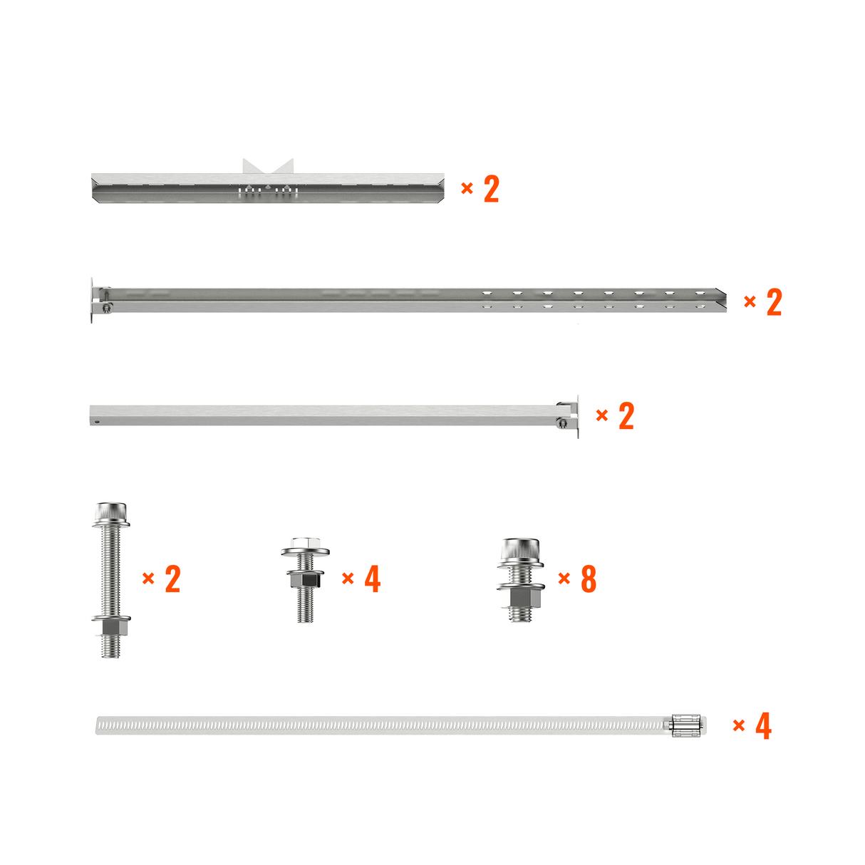 Dual-Panel Adjustable Solar Pole Mount Bracket Kit | 36.6 in Crossbar | 25°–90° Tilt | Supports 100–250W Solar Panels | Fits Poles Up to 5 in
