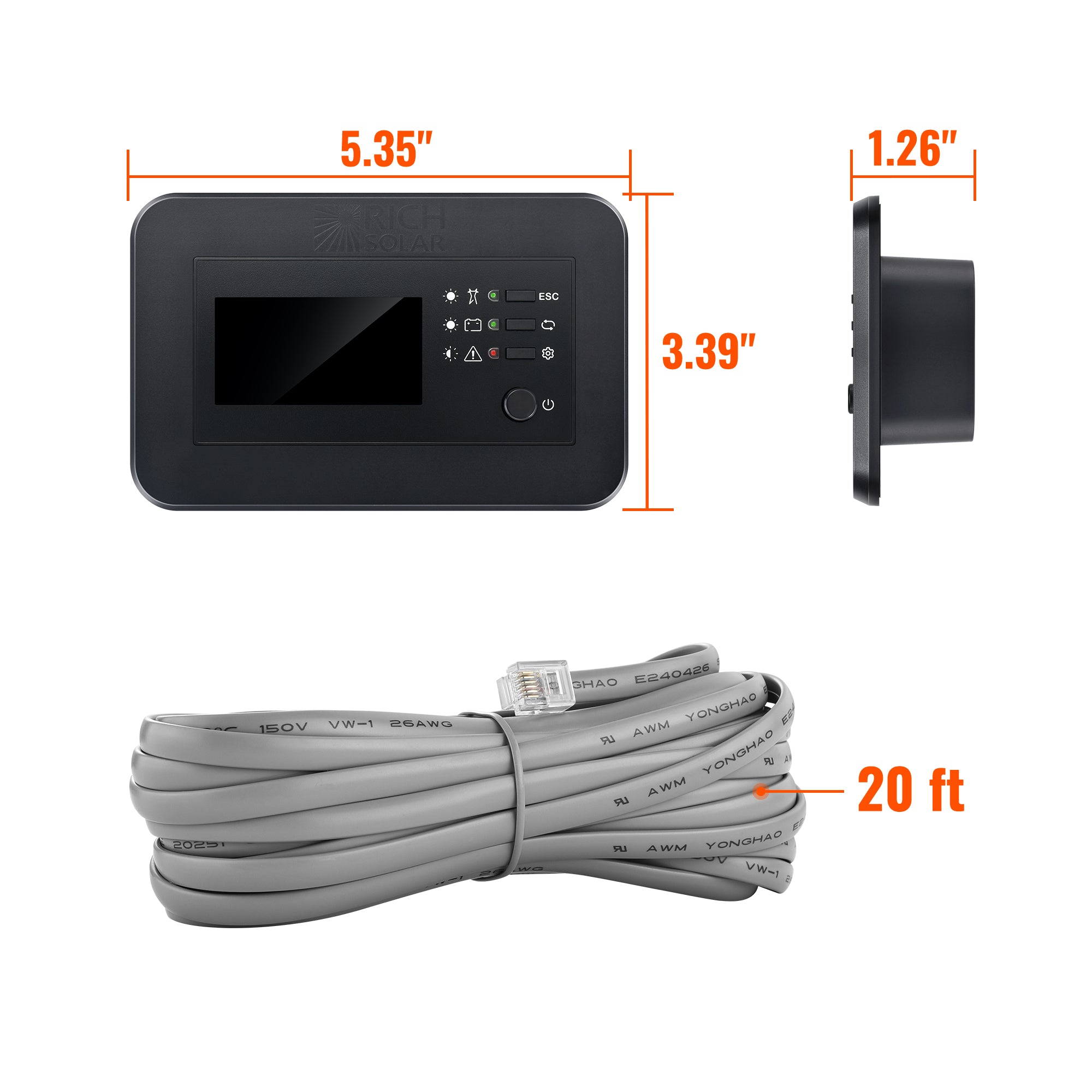 Inverter Remote Controller with LCD | Wall-Mount Meter for NOVA